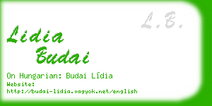 lidia budai business card